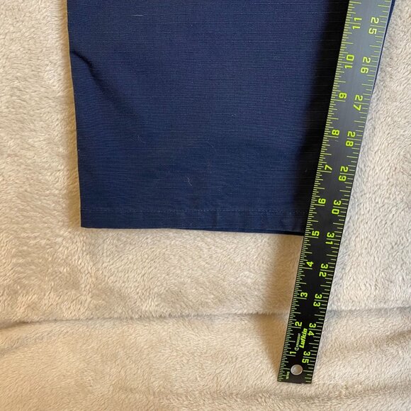 CQR Mens Ripstop Cargo Pants 34x32 Navy Blue Durable Polyester & Cotton Blend - Picture 3 of 10